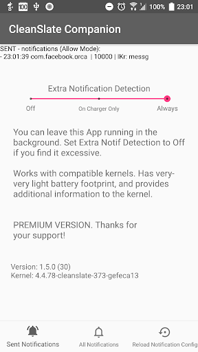 Android application CleanSlate Kernel Companion screenshort