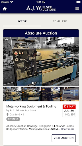 AJ Willner Auctions Screen 3