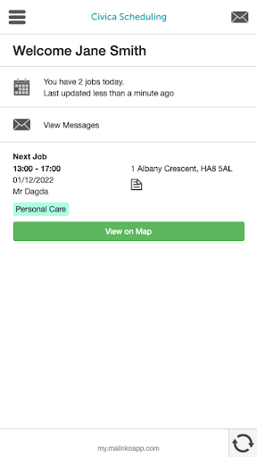 Android application Civica Scheduling screenshort