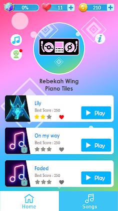 Rebekah Wing Piano Tiles - Screenshot 1