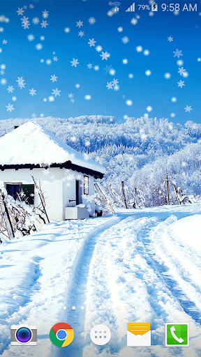 Android application Winter Snow Live Wallpaper HD screenshort