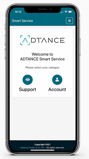 Android application ADTANCE Smart Service screenshort