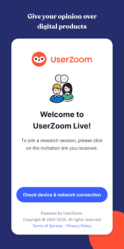 Android application UserZoom Live screenshort