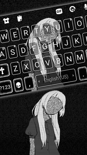 Faceless Girl Keyboard Backgro Screen 2