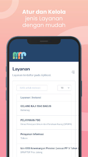 Android application Admin MPP Kota Magelang screenshort