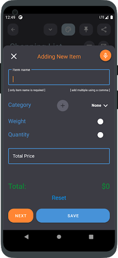 Dark Note - Notes + Grocery Screen 2