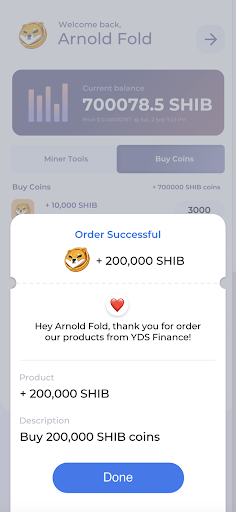 SHIB Miner by YDS Screen 3
