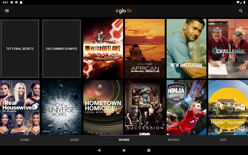 Screenshot of Glo Fiber TV