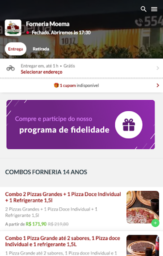 Android application Forneria Moema screenshort