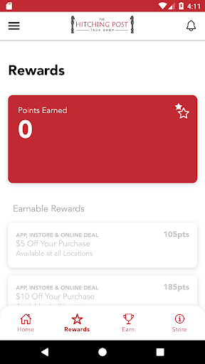 The Hitching Post Tack Rewards Screen 3