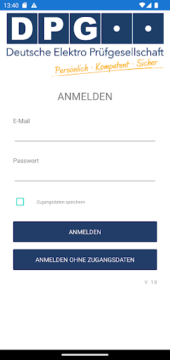 Android application DPG Quick-Check screenshort