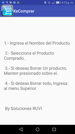 KeComprar, Tu lista de Compras Screen 3