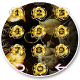 Golden rose luxury theme icon