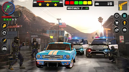 US Police Car Chase Thief Game