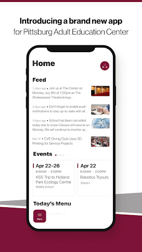 Android application Pittsburg Adult Ed & Careers screenshort