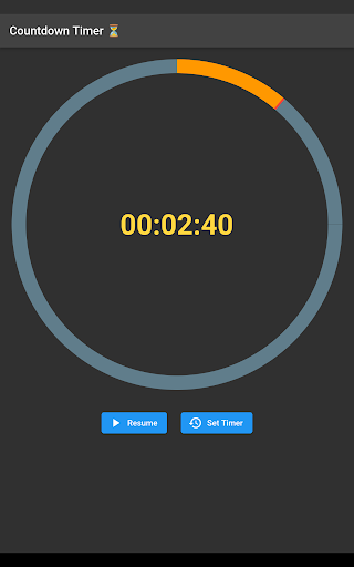 Android application Countdown Timer screenshort