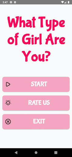 Android application What Type of Girl Are You? screenshort