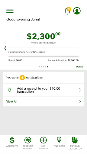 Envision Benefit Debit Card Screen 3