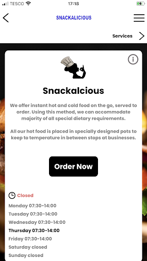 Android application Snackalicious screenshort