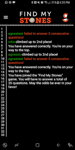 Find my Stones Screen 3