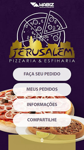 Android application Pizzaria Jerusalém screenshort