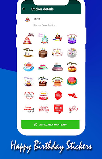 Happy Birthday Stickers Screen 2