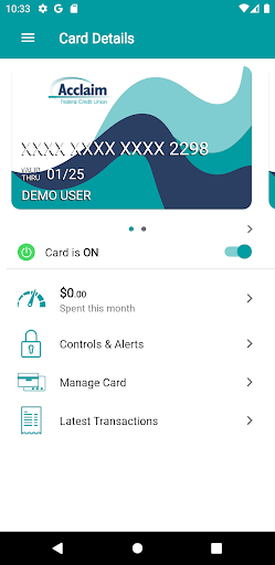 Android application Acclaim CARDNAV screenshort