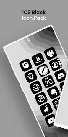 iOS 16 Black - Icon Packのおすすめ画像1