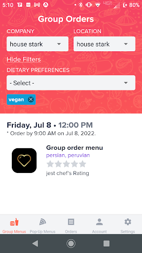 HUNGRY Foods Screen 3