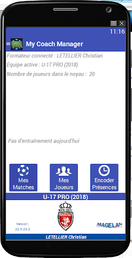 Android application Magelan Coach Assist screenshort