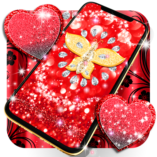 Red glitter live wallpaper 22.5 Icon