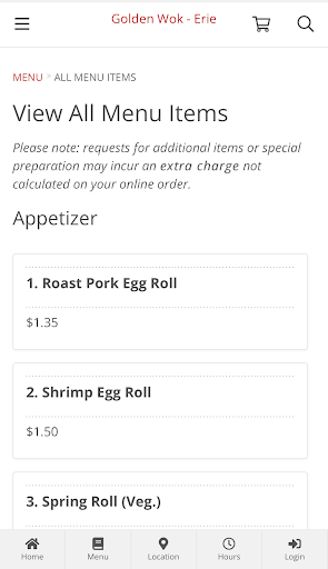 Golden Wok - Erie Screen 2