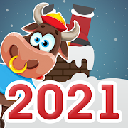 Новогодние Поздравления - 2021 год (Быка) виджет  Icon