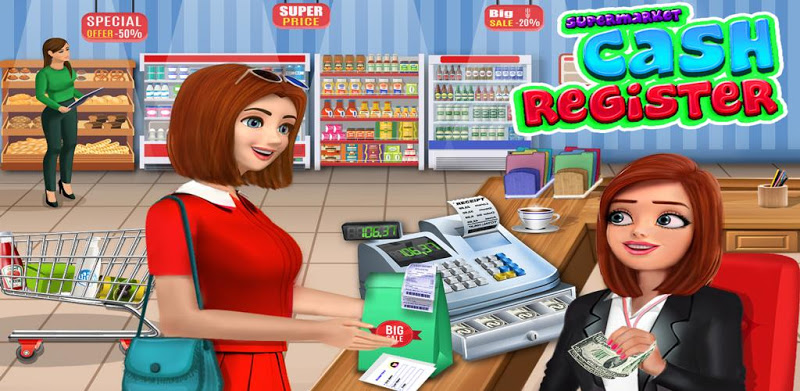 Supermarket Cash Register Sim: Girls Cashier Games