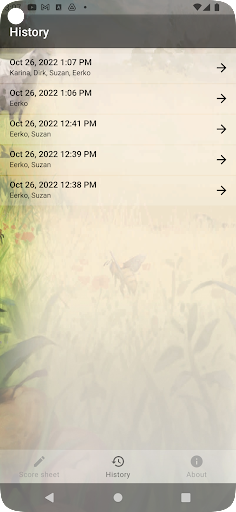 Applejack Score sheet Screen 3