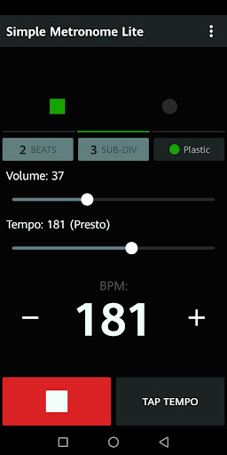 Simple Metronome for musician Screen 2