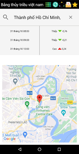 Android application Tides Tables in US screenshort