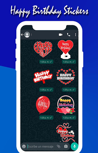 Happy Birthday Stickers Screen 3