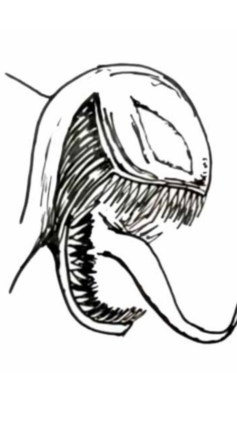 Cómo dibujar Venom superhéroeのおすすめ画像5