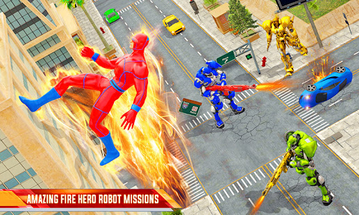 Flying Police Robot Fire Hero: Gangster Crime City 19 Screenshots 1
