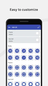 QR code scanner : customise QR