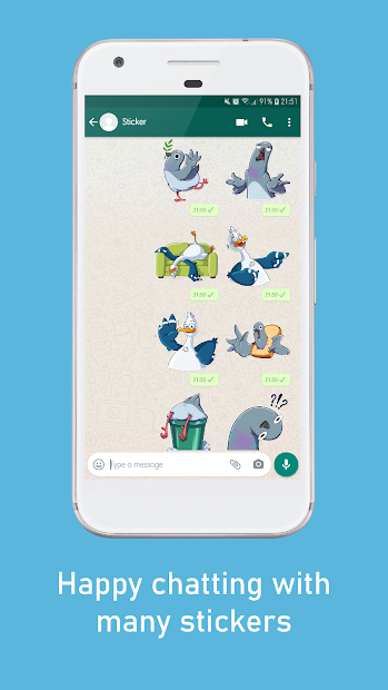 Captura de Pantalla 2 Pigeon Stickers WAStickerApps android