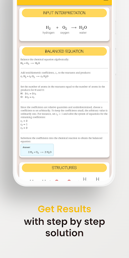 Screenshot of Chemical Equation Balancer App