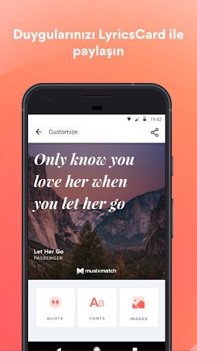Musixmatch Music Lyrics Player ekran görüntüsü