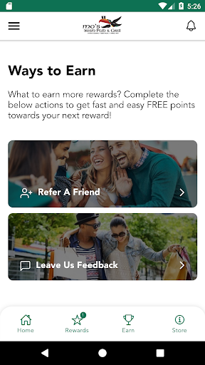 Android application Mos Irish Pub Rewards screenshort
