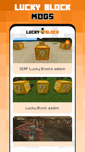 Android application Lucky Block Mods & Maps for MC screenshort