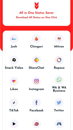 Android application Baixa Tudo - Status, Posts e + screenshort