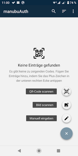 Android application manubuAuth 2Factor FreeFinance screenshort
