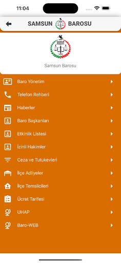Android application Samsun Barosu screenshort