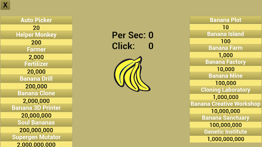 Banana Clicker: Inle Clicker Screen 2